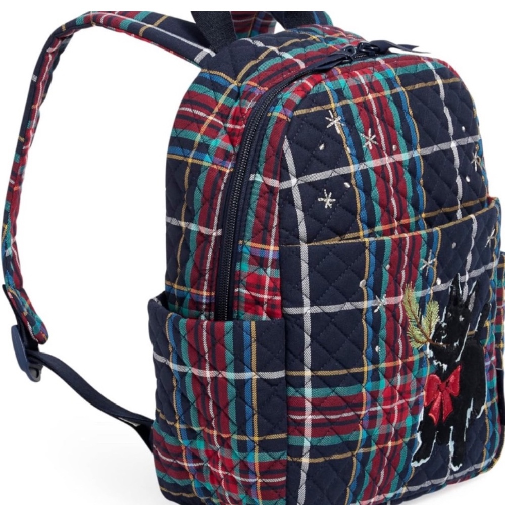 NWT Vera Bradley Tartan Plaid Scottie Dog Small Backpack - Picture 11 of 12